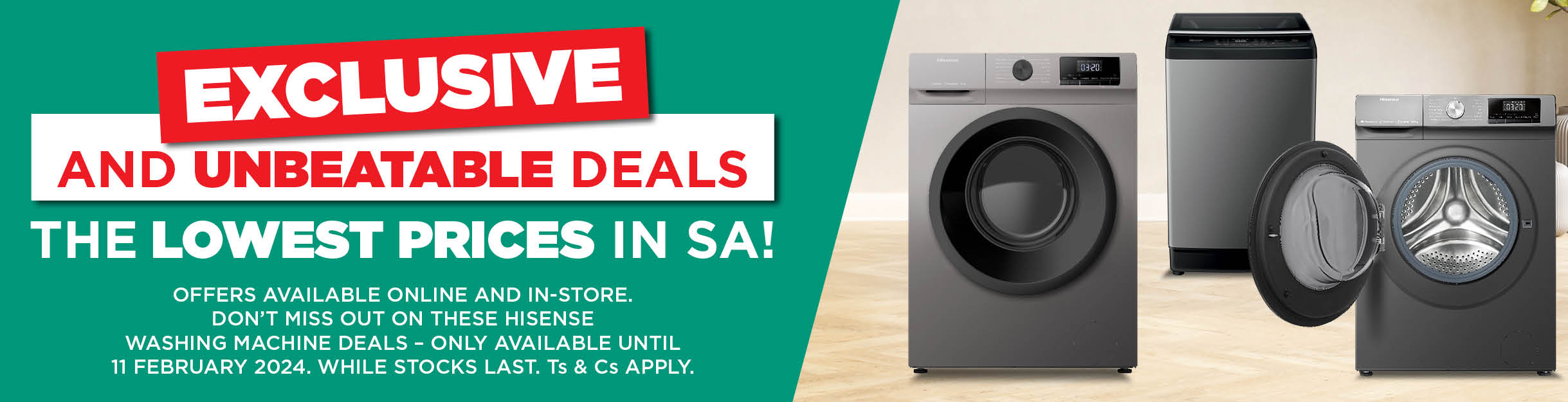 EXCLUSIVE AND UNBEATABLE HISENSE DEALS THE LOWEST PRICES IN SA!
